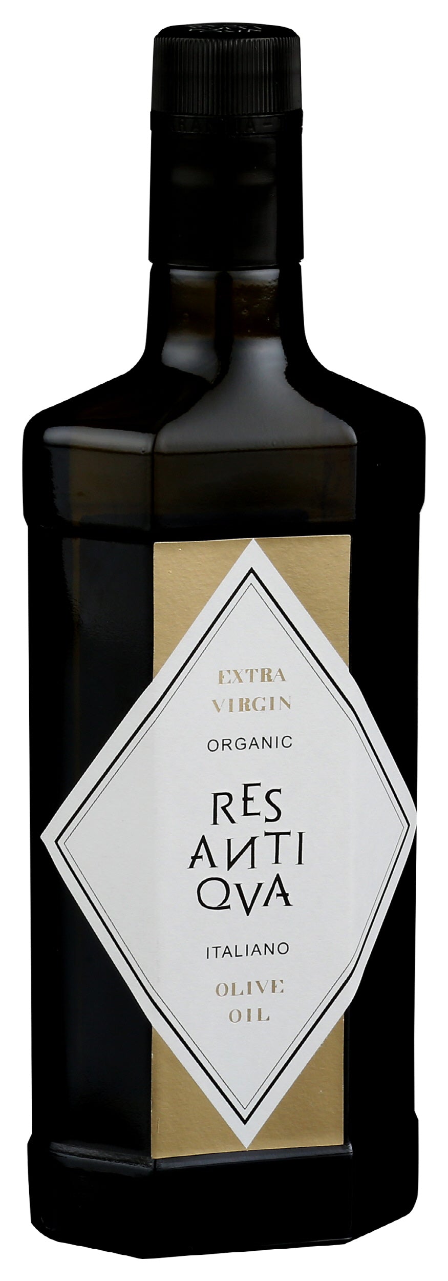 RESANTIQVA EVOO - 100% Italian Extra Virgin Olive Oil - 500ml Classic Diamond Bottle